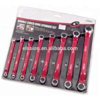 8 pcs double offset ring spanner set / Double box end wrench set